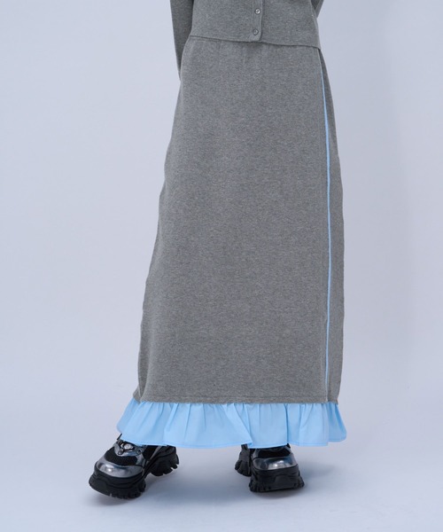 HARE（ハレ） スカート シャツドッキングニットスカート(HARE
