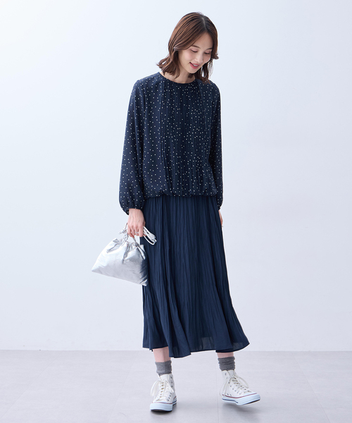 ROPE  プリーツシフォンブラウス　他3枚 RIRIYANO（リリヤーノ） フォーマル ブラウス シャツ ボックスプリーツ