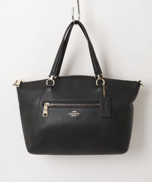 「COACH」 ワンポイントボストンバッグ - ブラック レディース