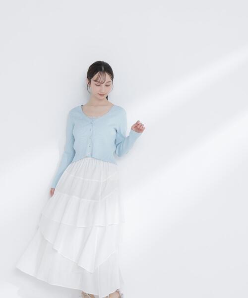 【新品】ナチュラルビューティーベーシック　アシンメトリーティアードスカート NATURAL BEAUTY BASIC（ナチュラルビューティーベーシック） スカート