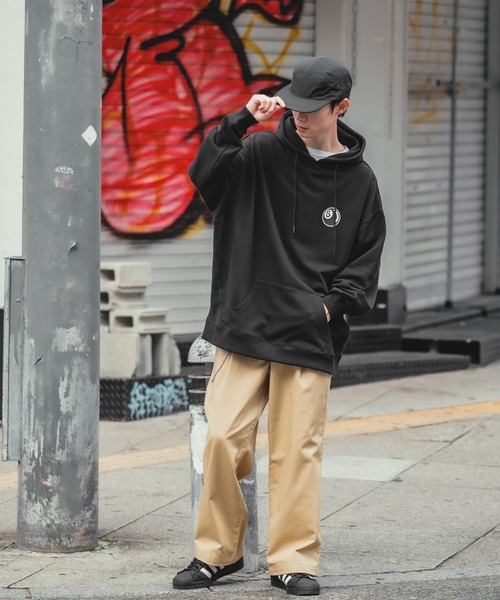 「SIDEWAY STANCE」 プルオーバーパーカー LARGE ホワイト メンズ_画像5