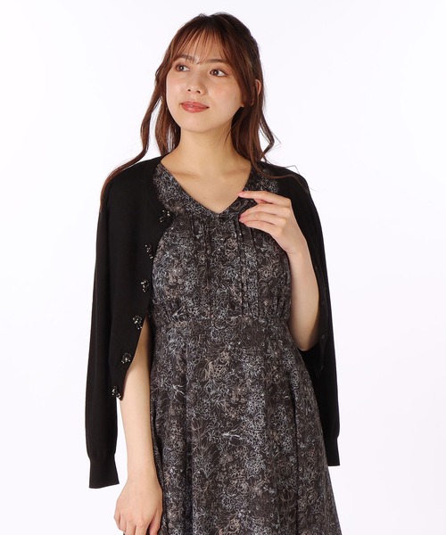 「LAISSE PASSE」 ニットカーディガン MEDIUM ワイン レディース_画像7