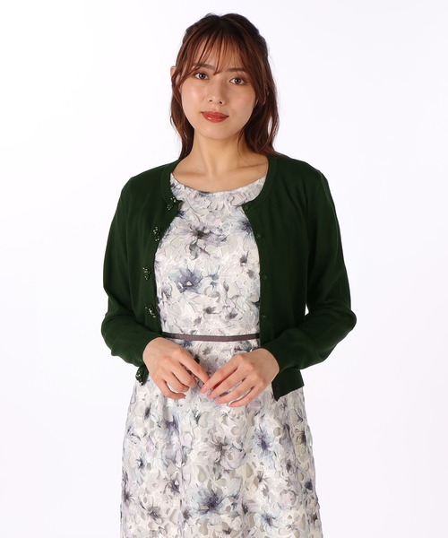 「LAISSE PASSE」 ニットカーディガン MEDIUM ワイン レディース_画像9