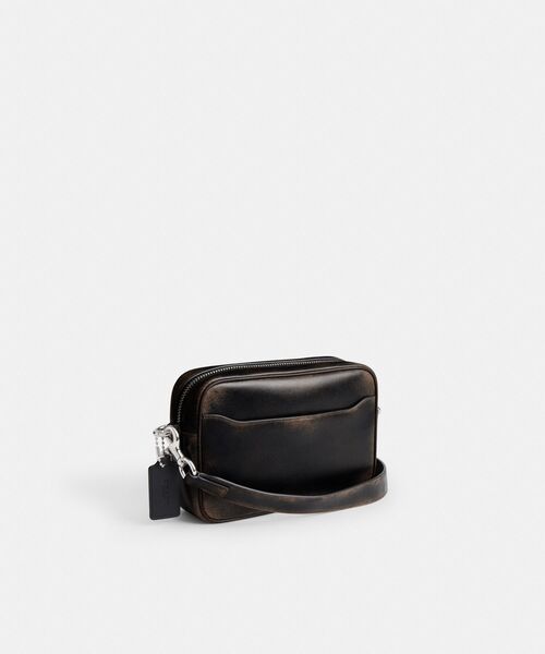 値下げします　COACHレザーショルダーバックカメラバッグ黒 COACH（コーチ） ショルダーバッグ ラジオ カメラ バッグ・ラブド