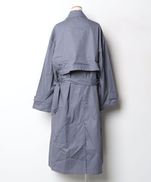 「ADMIX/ATELIER SAB MEN」 トレンチコート 48 グレイッシュブルー メンズ_画像2