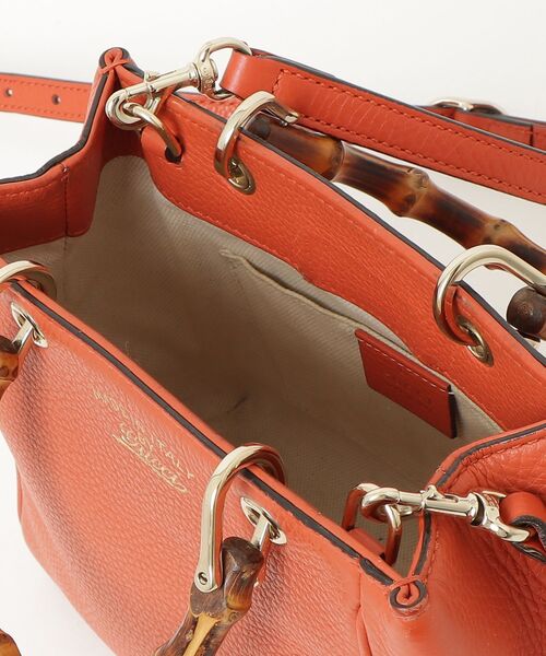 GUCCI（グッチ） バンブーミニショッパー2WAYバッグ - オレンジ