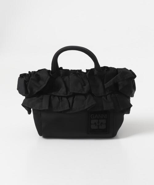 トートバッグ GANNI　MINI SHOPPER RUFFLE レディース