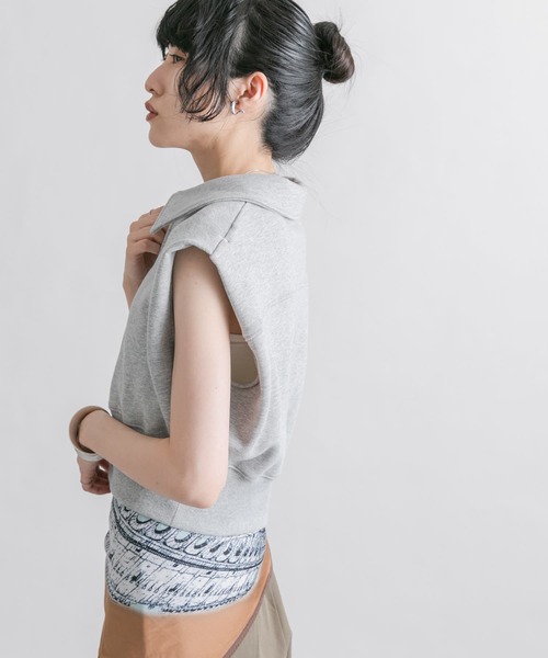 「KBF」 スウェットカットソー ONE ネイビー レディース_画像10