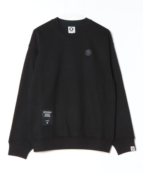 「AAPE BY A BATHING APE」 スウェットカットソー LARGE ブラック メンズの画像