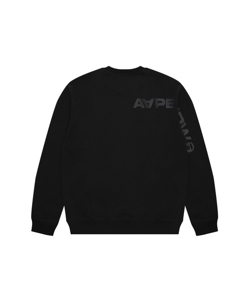 「AAPE BY A BATHING APE」 スウェットカットソー LARGE ブラック メンズの画像