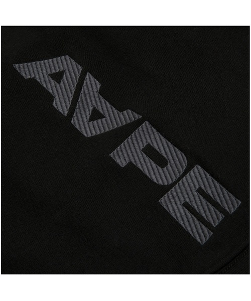 「AAPE BY A BATHING APE」 スウェットカットソー LARGE ブラック メンズの画像
