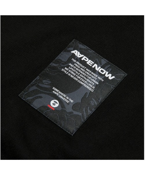 「AAPE BY A BATHING APE」 スウェットカットソー LARGE ブラック メンズの画像