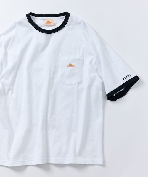 「FREAK'S STORE」 半袖Tシャツ LARGE グレイッシュベージュ メンズ_画像3