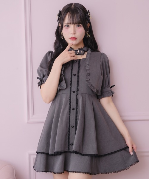 ROJITA（ロジータ） ワンピース 半袖 ハートバックルボレロ風