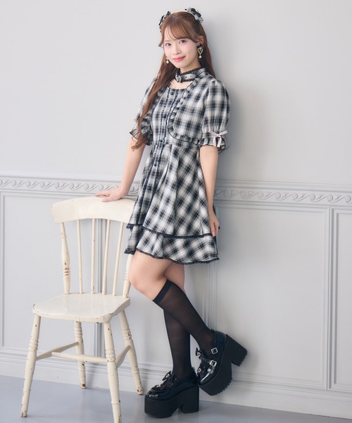 ROJITA（ロジータ） ワンピース 半袖 ハートバックルボレロ風