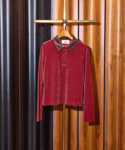 「ROSE BUD」 「mici」長袖シャツ ONE SIZE レッド レディース_画像2