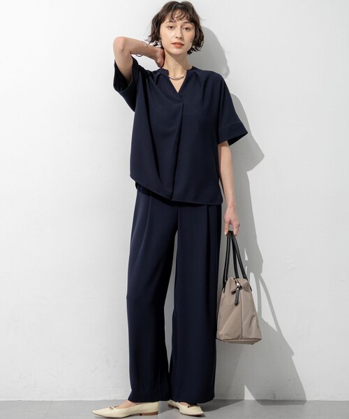 23区（ニジュウサンク） tシャツ 半袖 ストレッチジョーゼット
