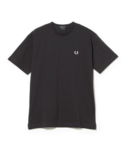 FRED PERRY　Tシャツ　XL　ブラック　刺繍ロゴ　総柄 FRED PERRY（フレッドペリー） tシャツ 「別注」FRED PERRY / ロゴ T