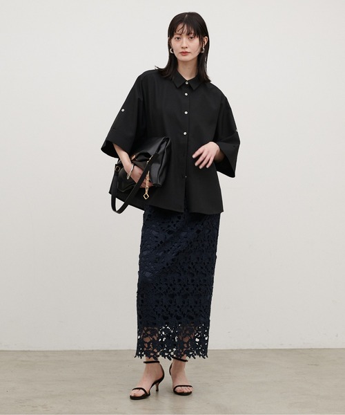 ブラウス シャツ 「LARUTA」3WAYハーフスリーブシャツ レディースの画像