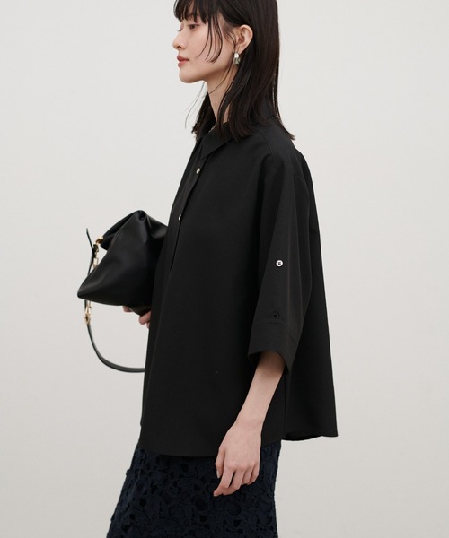 ブラウス シャツ 「LARUTA」3WAYハーフスリーブシャツ レディースの画像