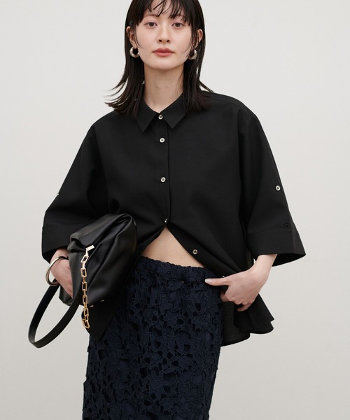 ブラウス シャツ 「LARUTA」3WAYハーフスリーブシャツ レディースの画像
