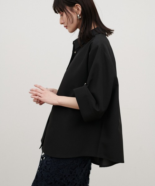 ブラウス シャツ 「LARUTA」3WAYハーフスリーブシャツ レディースの画像