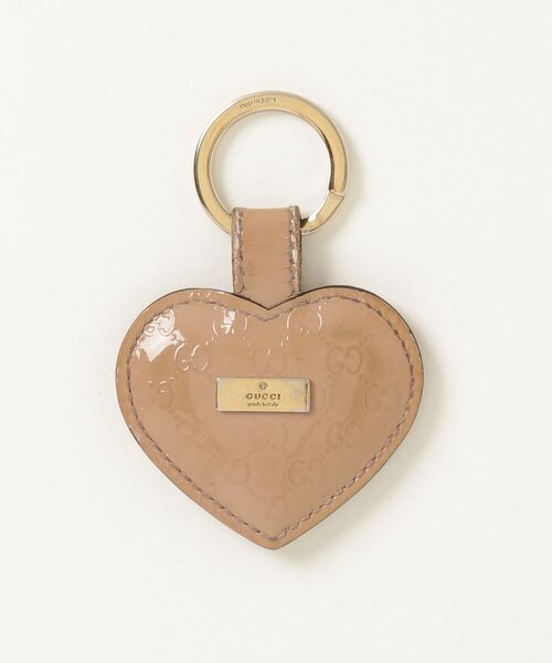 GUCCI（グッチ） グッチシマ ハート キーホルダー - ベージュ