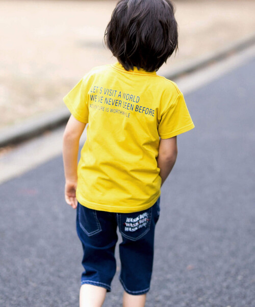 「WASK」 「KIDS」半袖Tシャツ 140cm ネイビー キッズ_画像2