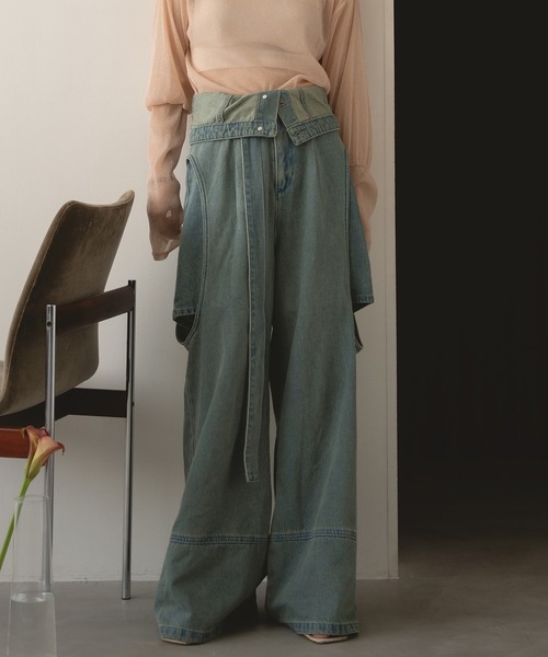 mideal（マイディール） デニムパンツ MEDIUM ブラック レディース