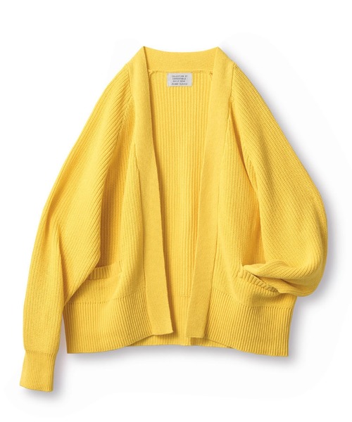 「Sunny clouds」 カーディガン LARGE イエロー レディース_画像8