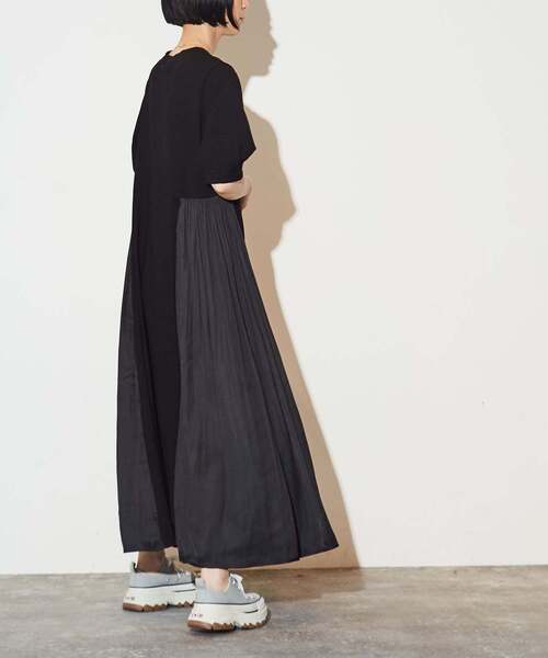「CONVERSE TOKYO」 半袖ワンピース FREE ブラック レディース_画像8