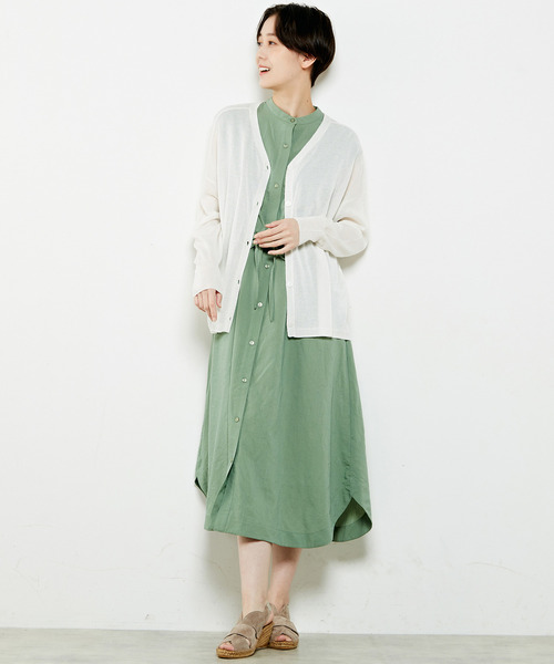 「MELROSE claire」 ニットカーディガン FREE ブルー レディース_画像3