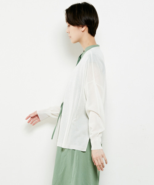 「MELROSE claire」 ニットカーディガン FREE ブルー レディース_画像7