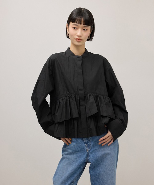 ADAMETROPE'FEMME フリルブラウス ADAM ET ROPE'（アダムエロペ） ブラウス シャツ 「WEB限定」・「定番