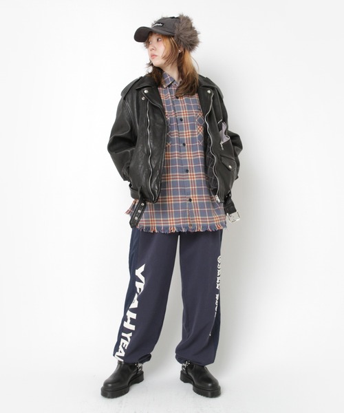 「RNA」 スウェットパンツ MEDIUM レッド レディース_画像5