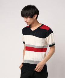 OLD GAP フィッシャーマン コットンニット 黒 編み込み ユニセックス) ダブルジップアップフィッシャーマンニット