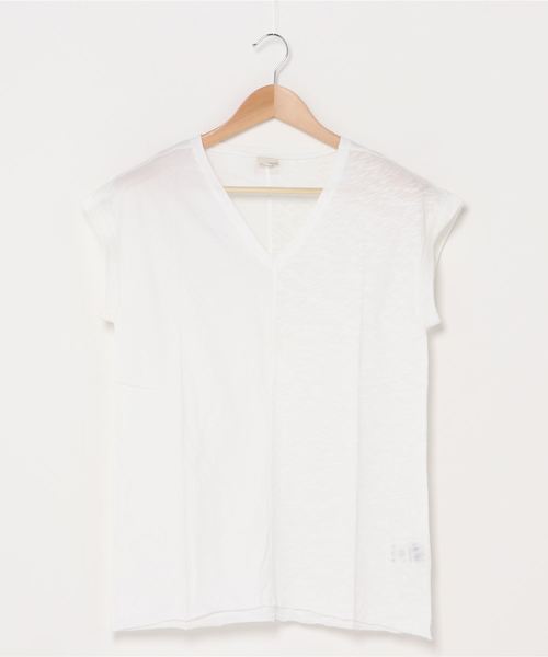 tシャツ 切り替えVネックTシャツ レディース