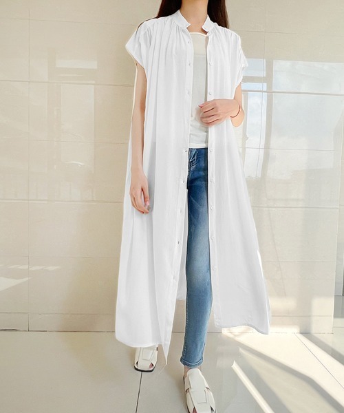 シャツワンピース フレンチスリーブシャツワンピース : ZOZOTOWN