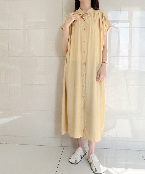 シャツワンピース フレンチスリーブシャツワンピース : ZOZOTOWN