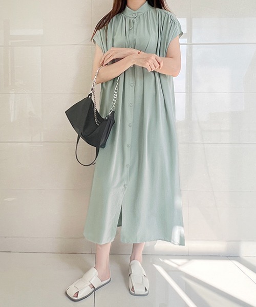 【絶品】 シャツワンピース フレンチスリーブシャツワンピース ZOZOTOWN : ワンピース
