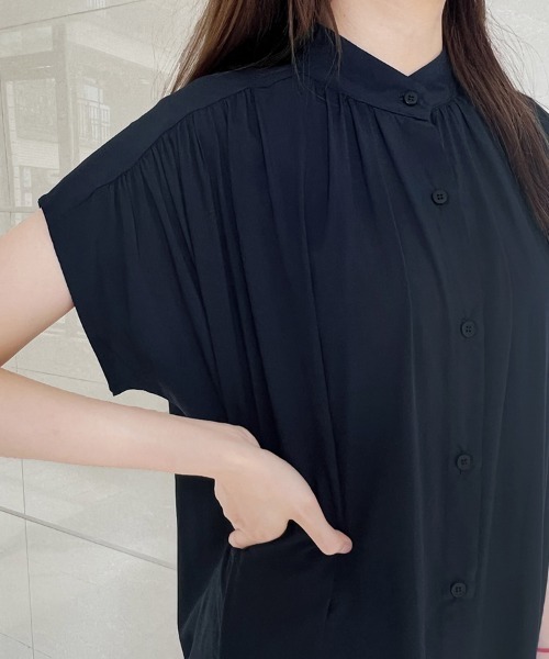 美品 tamaki niime フレンチスリーブ ロングシャツワンピース 黒 楽天市場】【即納】ワンピース レディース シャツワンピース 夏