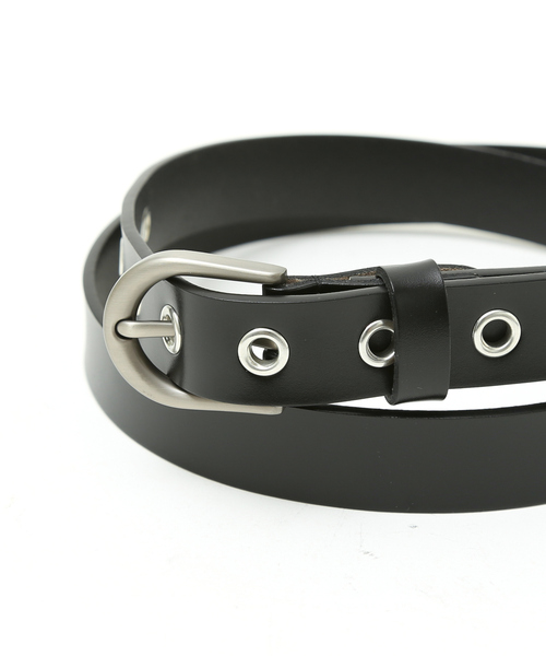 ABAHOUSE ベルト OILED LEATHER BLACK NARROW BELT / ブラック