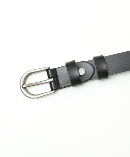 黒レザー ナローベルト 十字架バックル ABAHOUSE ベルト OILED LEATHER BLACK NARROW BELT / ブラック