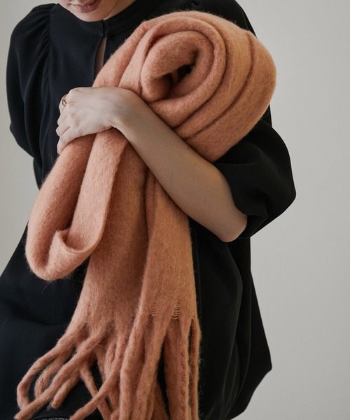 新品同様 SALON adam et rope' ウール大判マフラーストール SALON adam et rope' ストール 「WEB限定」ウールミックス
