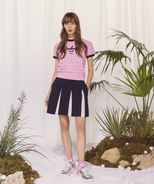 アルチビオ レディース 38 ニットT パフスリーブ トップス archivio tシャツ 「LADIES」パフスリーブ半袖ニット「2024年春