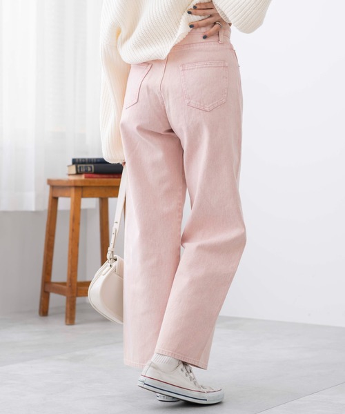 ウォッシュド ストレート デニム 2色 韓国 カーゴ パンツ cr8699 2color ／ 4size 】クラッシュブリーチストレートカーゴデニム