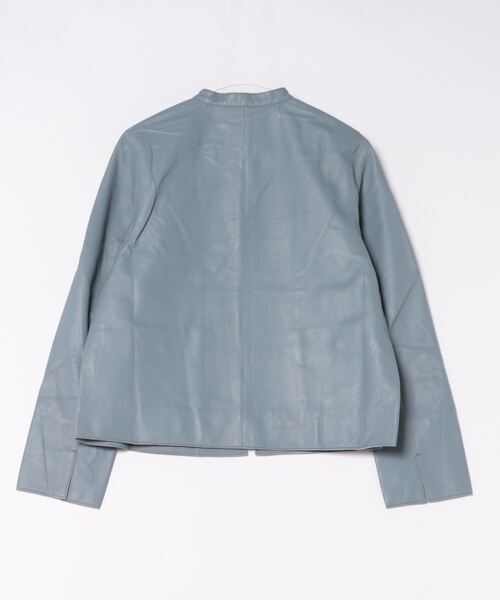 コート アウター ソフトラムレザースタンドカラージャケット 羊革 軽量