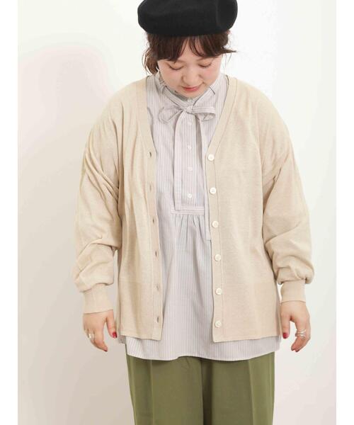 60/2 COTTON JERSEY SLIT CARDIGAN(S Black): Vintage 1.1｜THE
