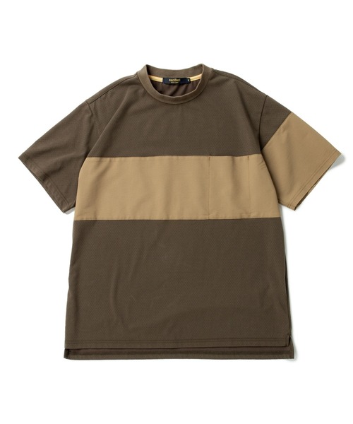 narifuri ナリフリ　6部丈　メッシュ　Tシャツ　パネル切り替え narifuri tシャツ マルチテックメッシュ切替Tシャツ メンズ