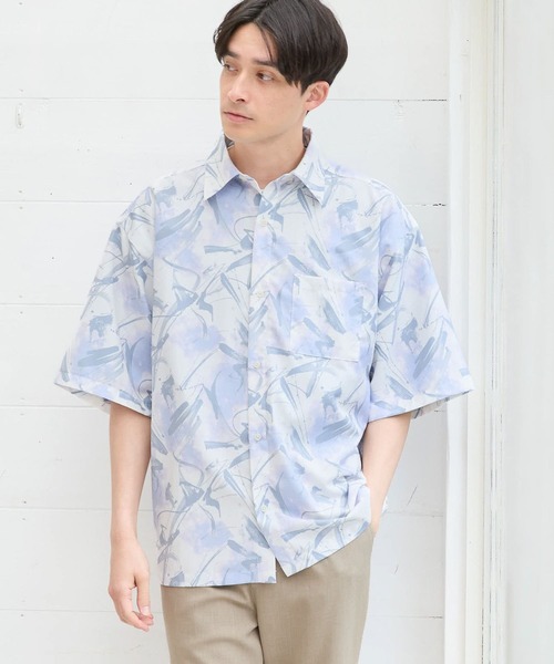 サチコ♥️　レオナール 総花柄 シルク ウール 長袖 カットソー L LEONARD FASHION レオナール ファッション ワンピース